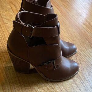 Call It Spring Brown Ankle Booties